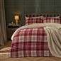 OHS Teddy Fleece Bedding Set Warm Winter Check Duvet Cover with Pillowcase