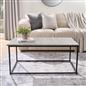 OHS Coffee Table Marble Bedside End Living Room Modern Metal Frame Home Decor