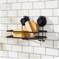 OHS Suction Shower Caddy Organiser Wall Mounted Bathroom Shelf Rust Resistant