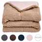OHS Quilted Pet Blanket Soft Sherpa Fleece Animal Dog Cat Throw