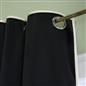 OHS Piped Edge Velvet Curtains Thermal 2 Panel Eyelet Ready Made
