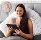 OHS Fluffy V-Shaped Pillow Filled Cushion Body Neck Support Orthopaedic