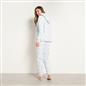 OHS Bow Print Loungewear Set Winter Sherpa Nightwear 2-Piece Hoodie Jogger Gift