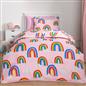 Coverless Duvet Pillowcase Rainbow 10.5 Tog Bedding Set Kids Single Travel Quilt