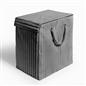 OHS Ribbed Laundry Basket with Lid Foldable Hamper Bag Washing Bin Storage