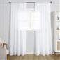 OHS Linen Look Voile Net Curtains 2 Panels Rod Slot Top Pair Home Set 55x87