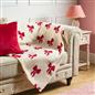 OHS Bows Throw Blanket Soft Polar Fleece Winter Thermal Bedspread Home Decor