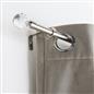 OHS 70-120cm Curtain Pole Extendable Metal 16mm Ball Trumpet Twist Finnials