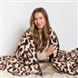 OHS Leopard Weighted Blanket 8kg Quilted Throw Sensory Sleep Anxiety Therapy