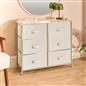 OHS Fabric Cabinet Bedside 2/3/4/5/6 Drawers Storage Unit Clothes Home Organiser
