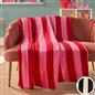 Stripe Fleece Throw Over Bedspread Ultra Soft Warm Sofa Bed Blanket Travel Plush
