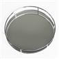 OHS Mirrored Serving Tray with Metal Frame Tealight Holder Vanity Display Plate