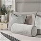 OHS Piped Edge Bolster Cushion Matte Velvet Bedroom Sofa Plump Filled Pillow