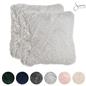 Sienna Set of 2 Fluffy Cushion Covers Shaggy Set Scatter Sofa 18