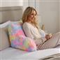 OHS Fluffy Cuddle Cushion Reading Pillow with Arms Lumbar Bed Chair