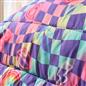 OHS Checkerboard Coverless 10.5 Tog Duvet Set with Pillowcase Kids Neon Single