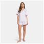 OHS Hearts Short Pyjama Set Womens Jersey Button Through Nightwear Loungewear