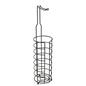 OHS Wire Toilet Roll Holder Free Standing Storage Rust Resistant Metal, Black
