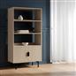 OHS Ribbed Display Cabinets 4 Tier Engineered Wood Shelf Storage Unit