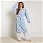 OHS Tufted Dressing Gown Soft Fleece Robe Thermal Bathrobe Hooded Loungewear