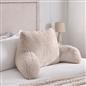 OHS Teddy Fleece Reading Pillow Cuddle Cushion with Arms Lumbar Bed Chair