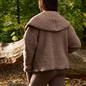 OHS Waterfall Short Cardigan Teddy Fleece Open Front Wrap Loungewear Outwear