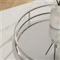 OHS Mirrored Serving Tray with Metal Frame Tealight Holder Vanity Display Plate