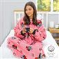 Minnie Mouse Hoodie Blanket Oversized Wearable Soft Sherpa Fleece Throw, Pink