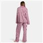 OHS Printed Piped Pyjama Set Jersey Button Through Nightwear Loungewear