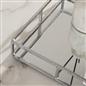 OHS Mirrored Serving Tray with Metal Frame Tealight Holder Vanity Display Plate