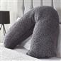 Teddy Fleece V Shaped Pillow Body Neck Support Pregnancy Orthopaedic Cushion
