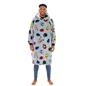 Marvel Comics Hoodie Blanket Sherpa Fleece Soft Oversized Jumper Throw, Grey