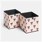 OHS Bows Storage Box Cube Folding Multipack Space Saving Shoe Toy Organiser