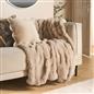 OHS Throw Bubble Faux Fur Blanket Winter Soft Warm Fleece Bedspread