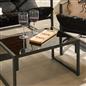OHS Miami Table Chair Set 4PC Garden Patio Furniture Outdoor Metal Frame
