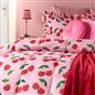 OHS Frill Edge Coverless 7.5 Tog Duvet Cherries Bedding Set with Pillowcase