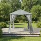 OHS Metal Garden Gazebo with Curtains Outdoor Party Tent Canopy Waterproof
