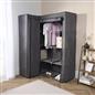 Corner Wardrobe Fabric Clothing Hanging Rail Bedroom Organiser 2 Door Home Decor