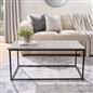 OHS Coffee Table Marble Bedside End Living Room Modern Metal Frame Home Decor