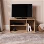 OHS Dallas TV Stand Slat Panel 3 Cube Shelves Entertainment TV Unit