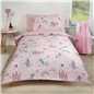Dreamscene Unicorn Kingdom Duvet Cover and Pillowcase Kids Pink Star Bedding Set