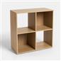 OHS Dallas Cube Storage Wood Effect Bookcase Freestanding Open Shelf Unit
