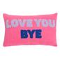 OHS Slogan Scatter Pillow Love You Bye Boucle Decor Filled Cushion Back Support
