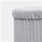 OHS Storage Box Lid Ottoman Folding Ribbed Fleece Footstool Tub Seat