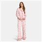 OHS Bows Pyjama Set Womens Jersey Button Through Soft Nightwear Loungewear