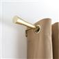 OHS 120-200cm Curtain Pole Extendable Metal 28mm Ball Trumpet Twist Finnials