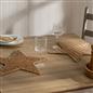 OHS Xmas Star Placemat Set Table Mats Festive Home Decor Natural Paper Rope