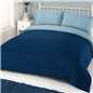 Brentfords Plain Navy Duvet Cover with Pillowcase Reversible Blue Bedding Set