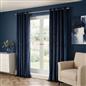 Thermal Matte Velvet Eyelet Curtains 2 Pair Of Ready Made Thick Fabric Ring Top