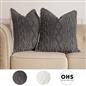 OHS Cable Knit Cushion Covers 2 Pack Sherpa Square Pillowcases Home Decor